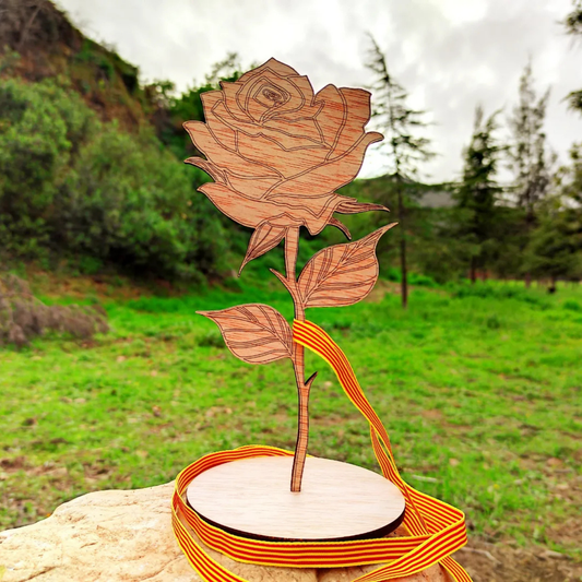 ROSA DE MADERA PARA COLOREAR