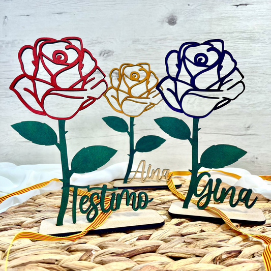 ROSA DE MADERA CON NOMBRE