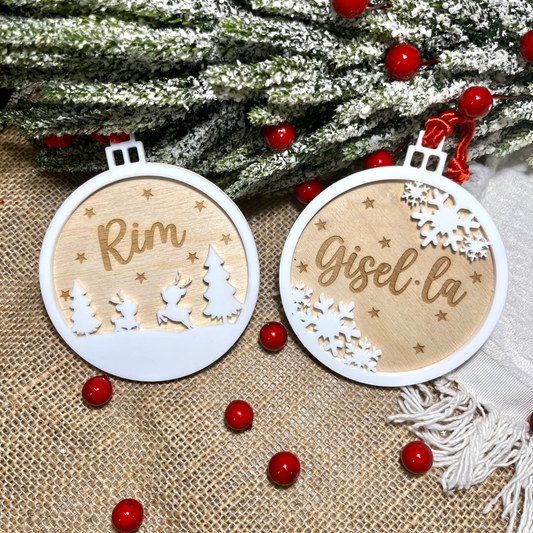 BOLA MADERA + MARCO METACRILATO